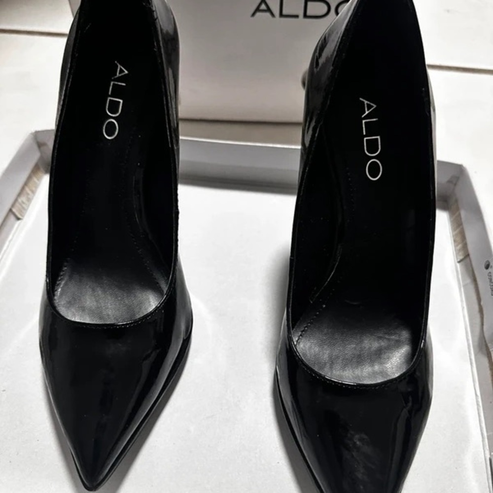 Aldo Glossy Black Women's Heels